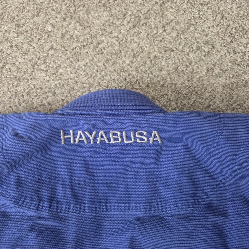 Hayabusa Jiu Jitsu Gi Jacket Kimono Top Adult A3 Blue‎ 350GSM Pearl Weave Cotton - Picture 9 of 13